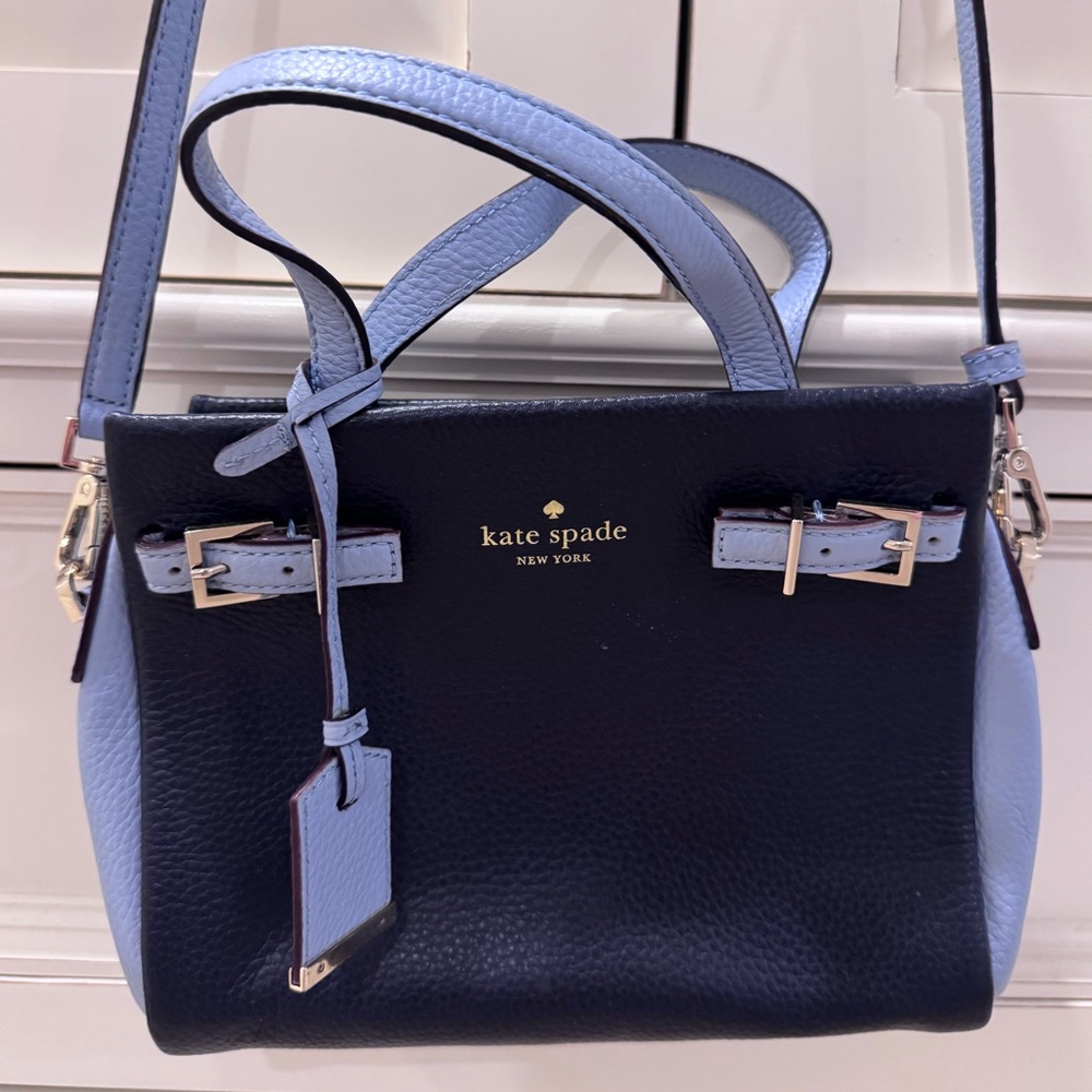 Kate Spade Two-Tone Black and Blue Satchel